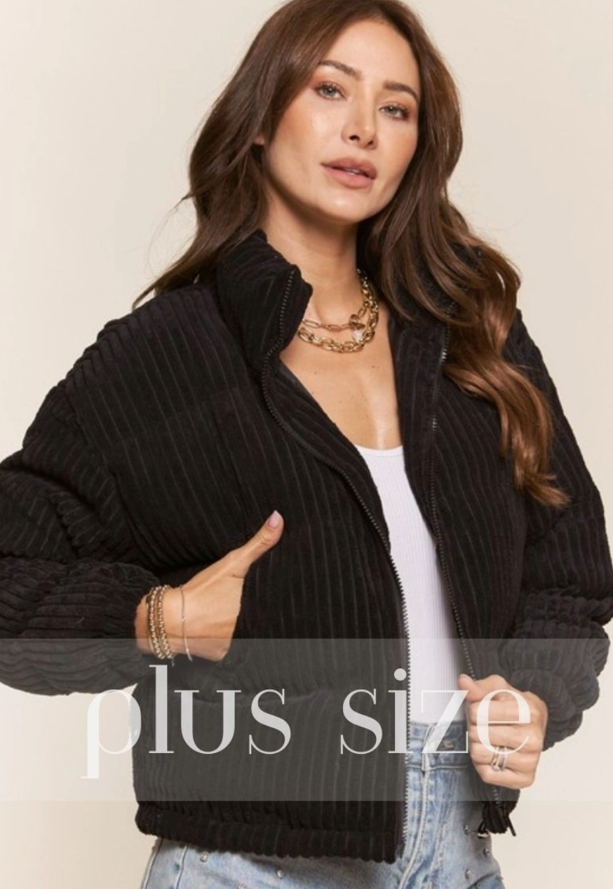 Plus size corduroy jacket best sale