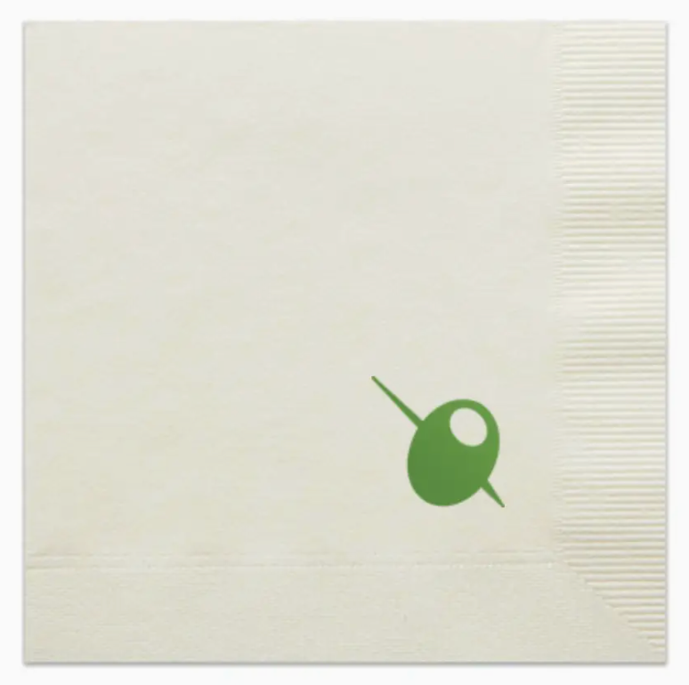 Olive Cocktail Napkins