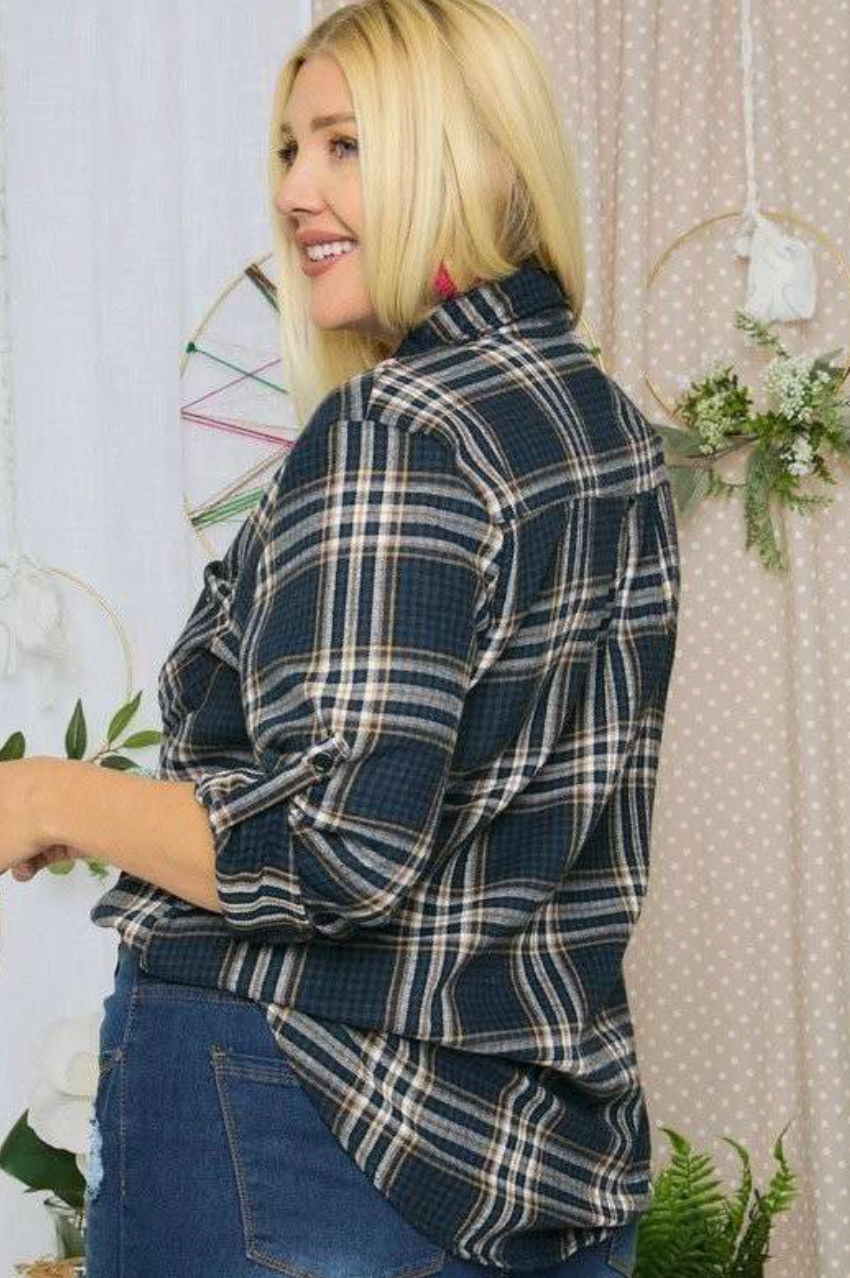 Bonfire Plaid Button Down