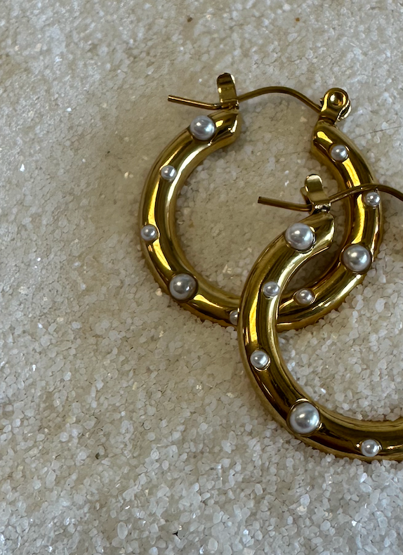 Pearl Hoops