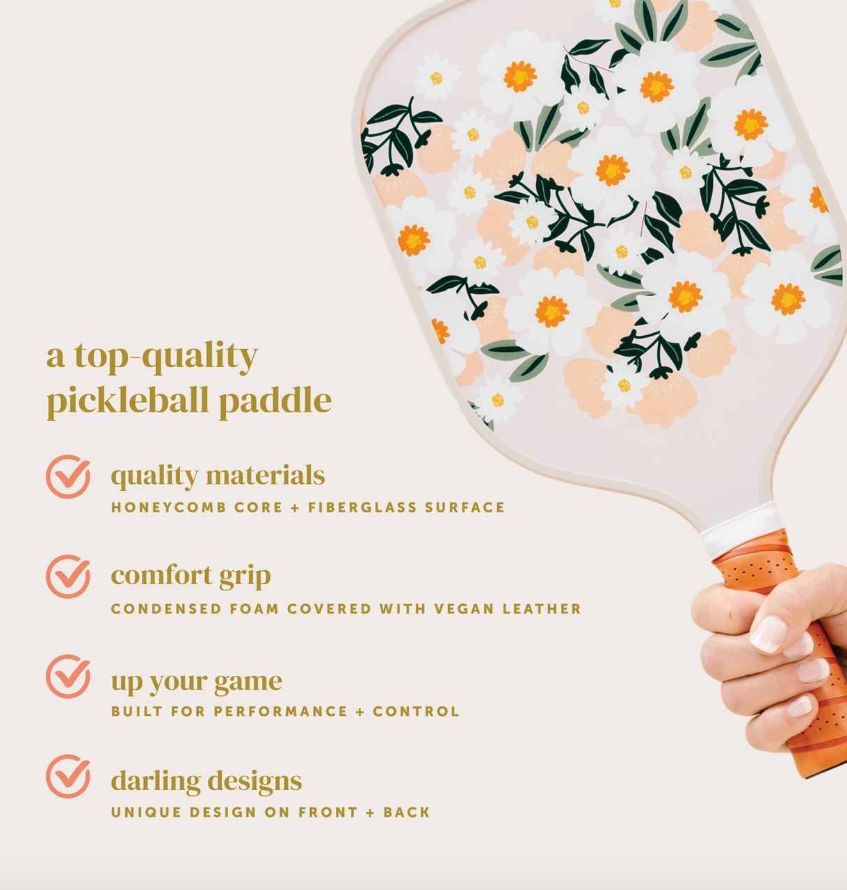 Flower Talk Pickleball Paddle