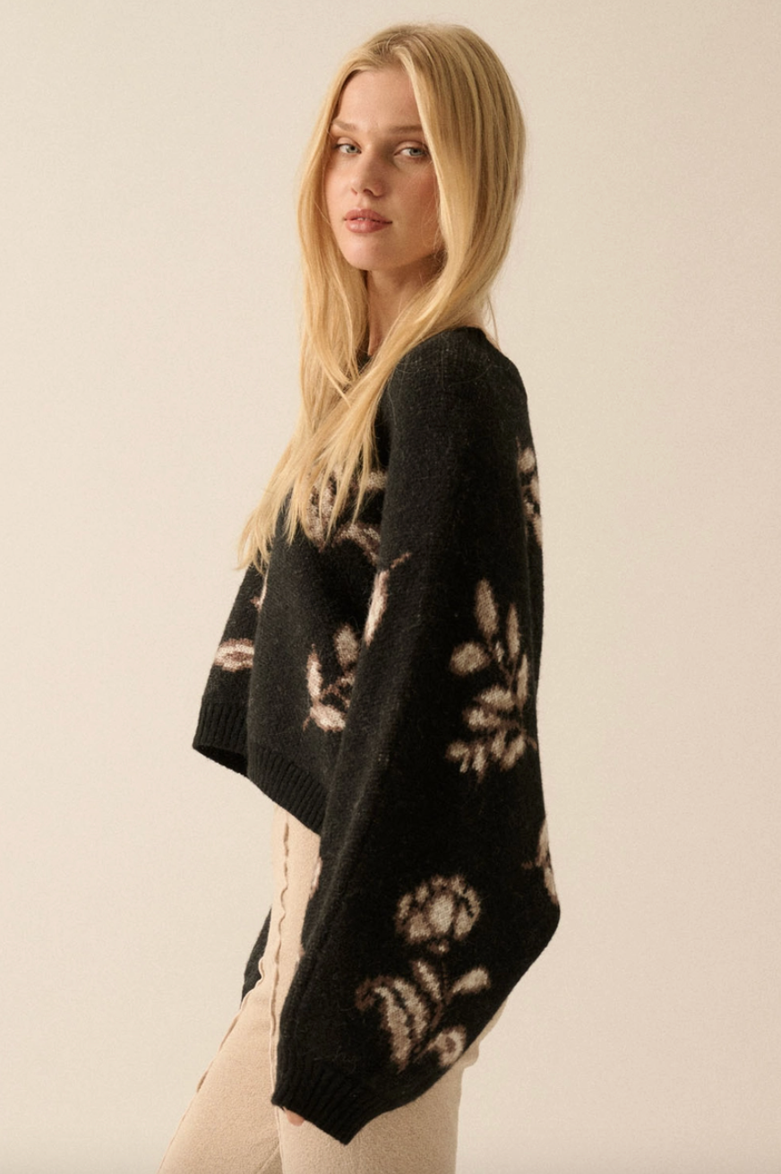 Moonlight Blooms Sweater