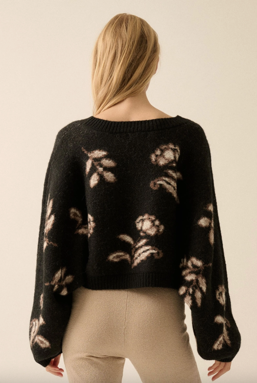 Moonlight Blooms Sweater