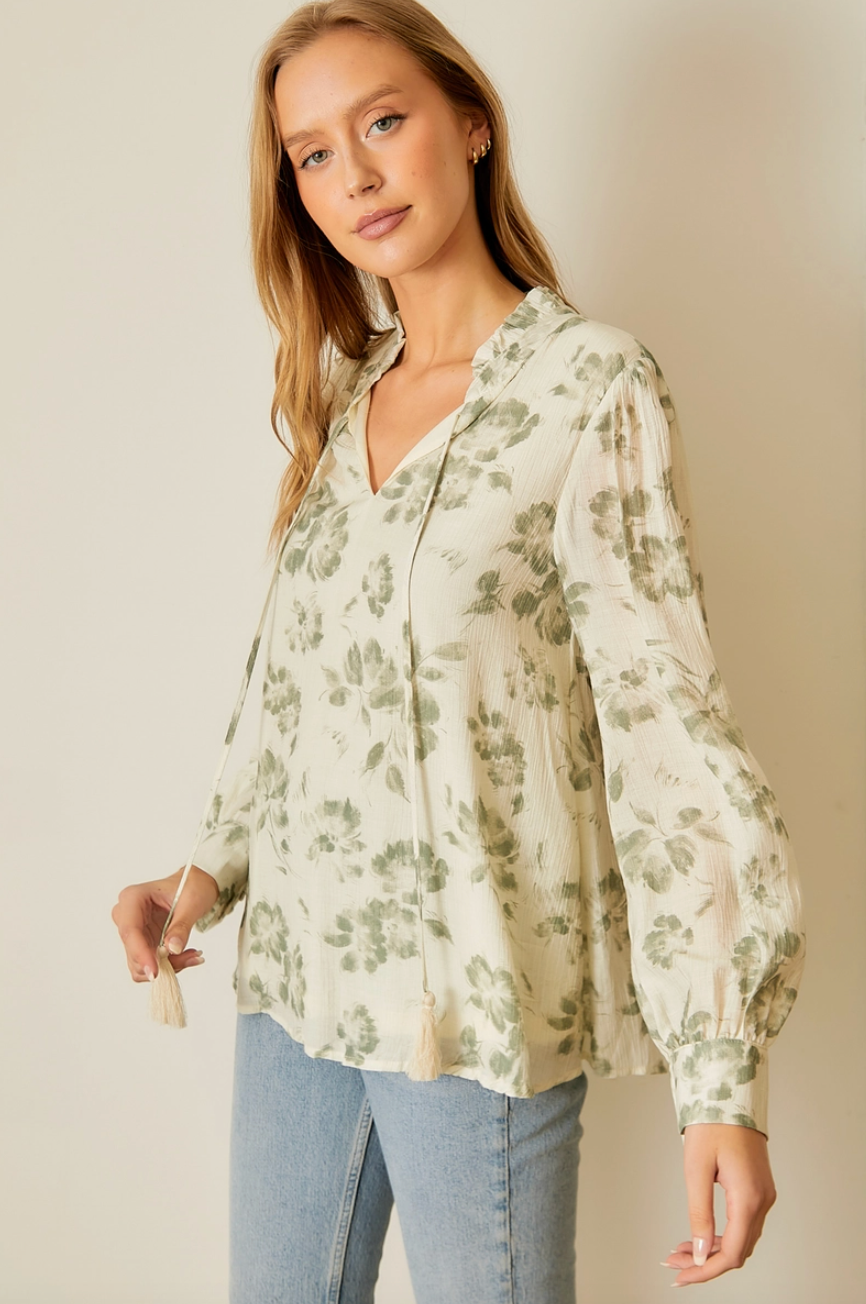 Vintage Floral Blouse