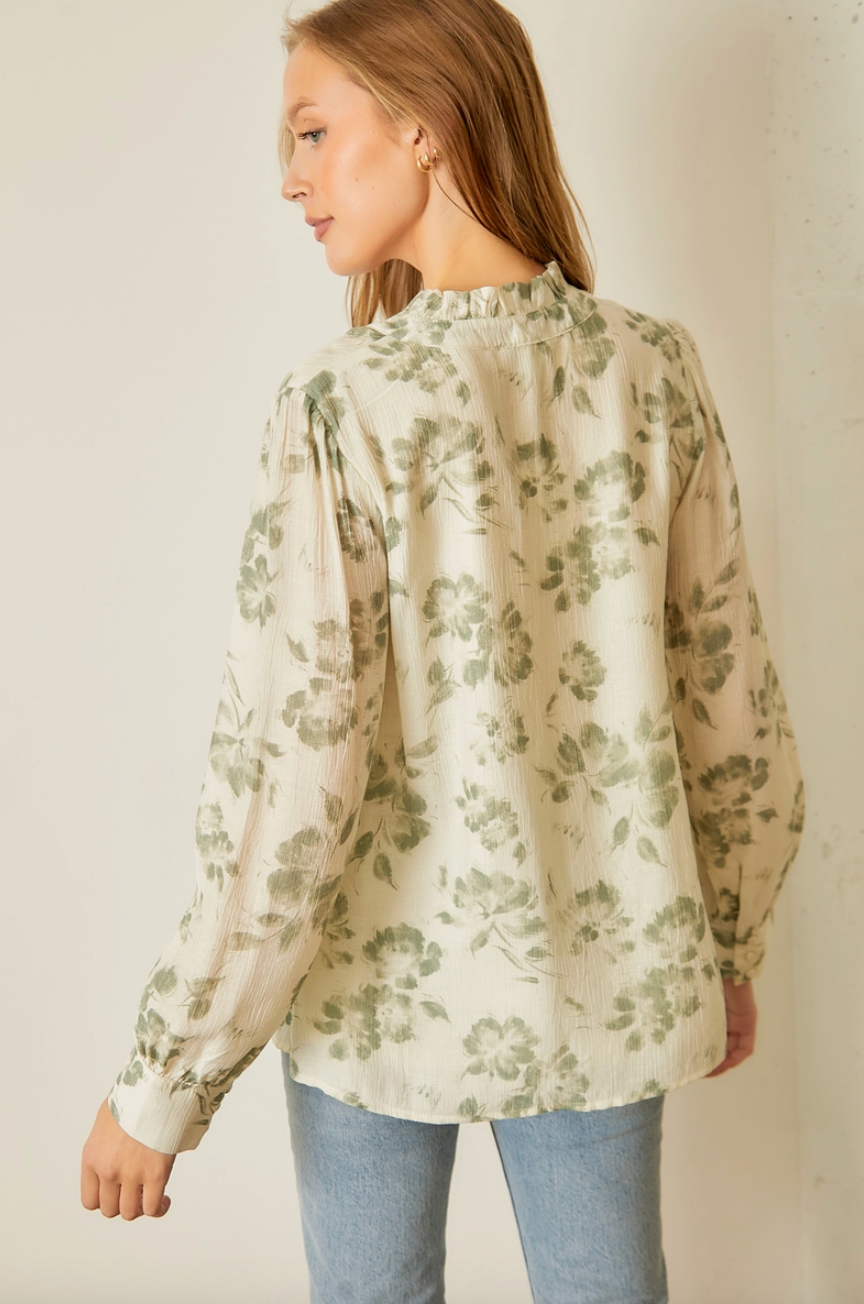 Vintage Floral Blouse