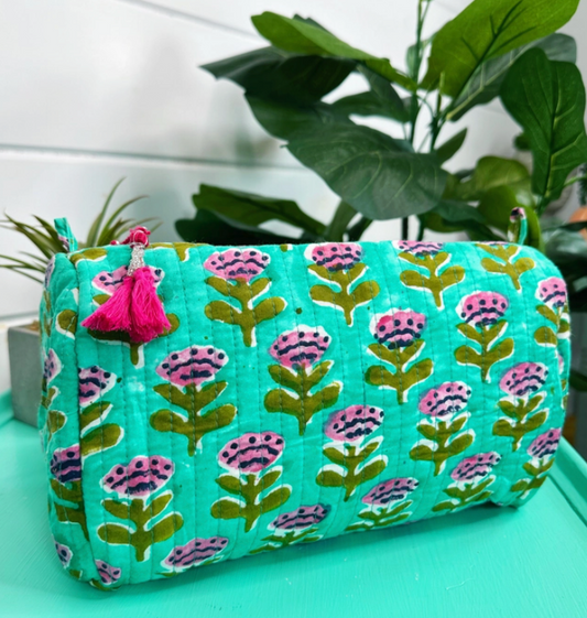 Quilted Cosmetic Pouch