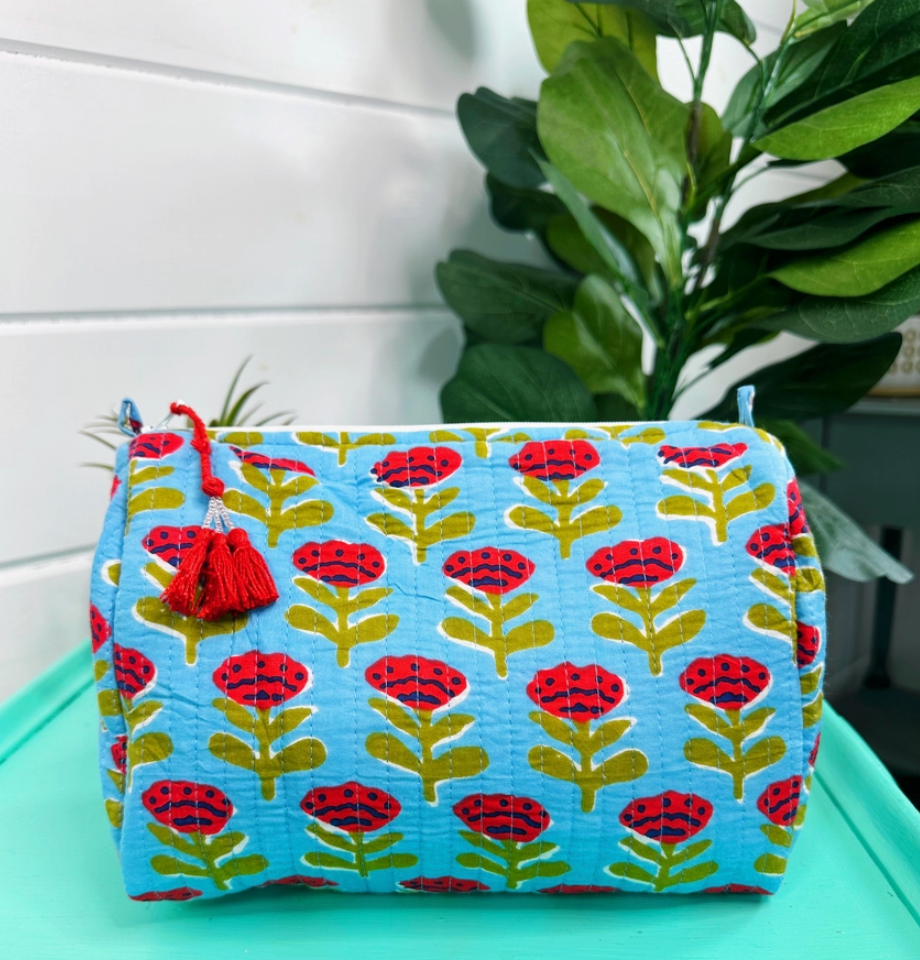 Quilted Cosmetic Pouch