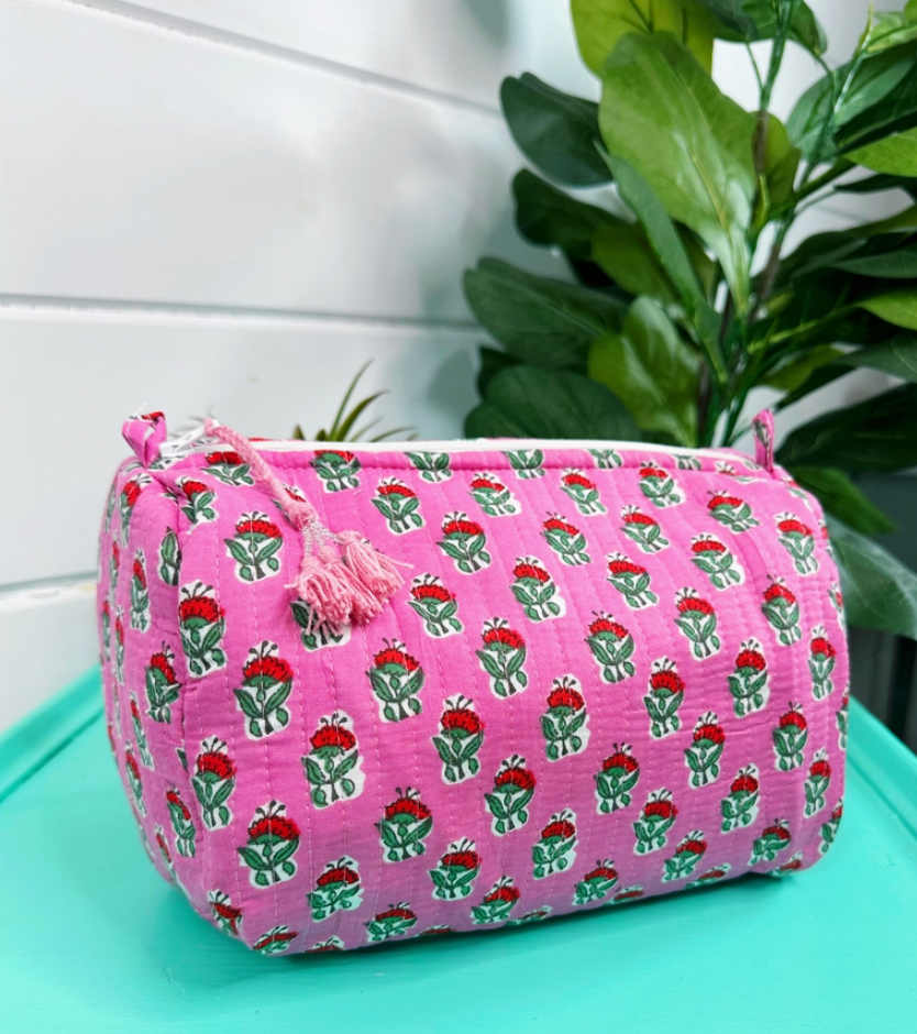 Quilted Cosmetic Pouch