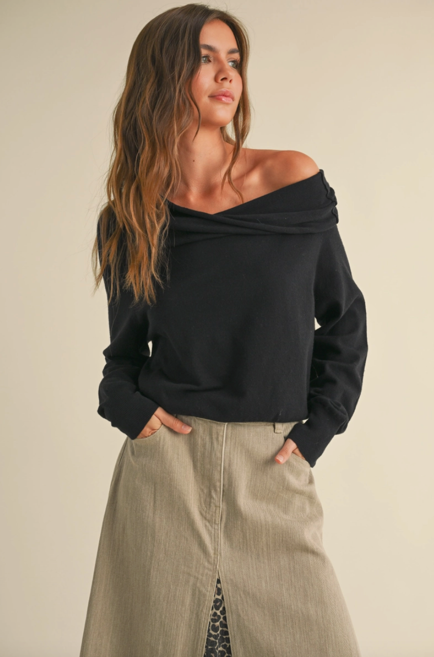 Off Shoulder Sweater