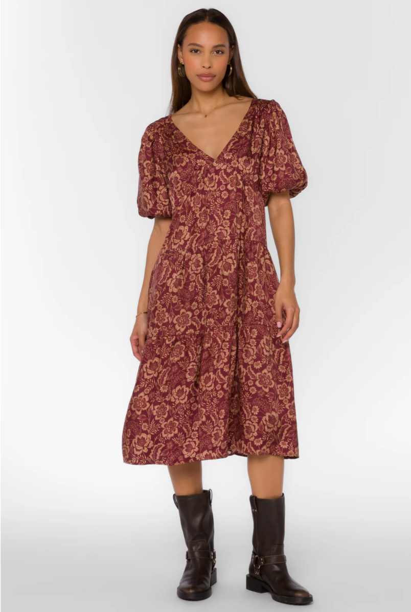 Mulled Wine Midi Dress