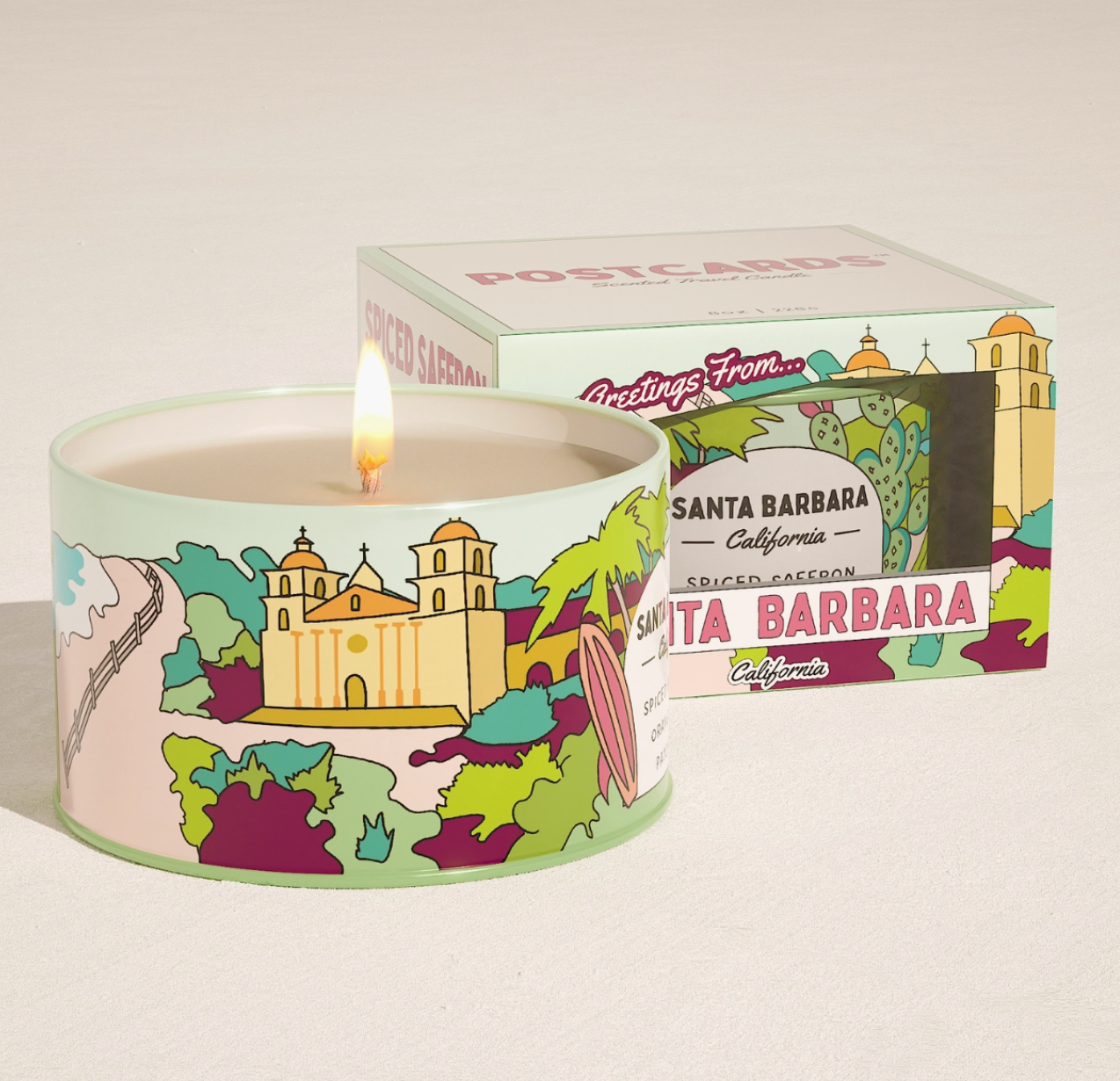 Postcard Travel Candles