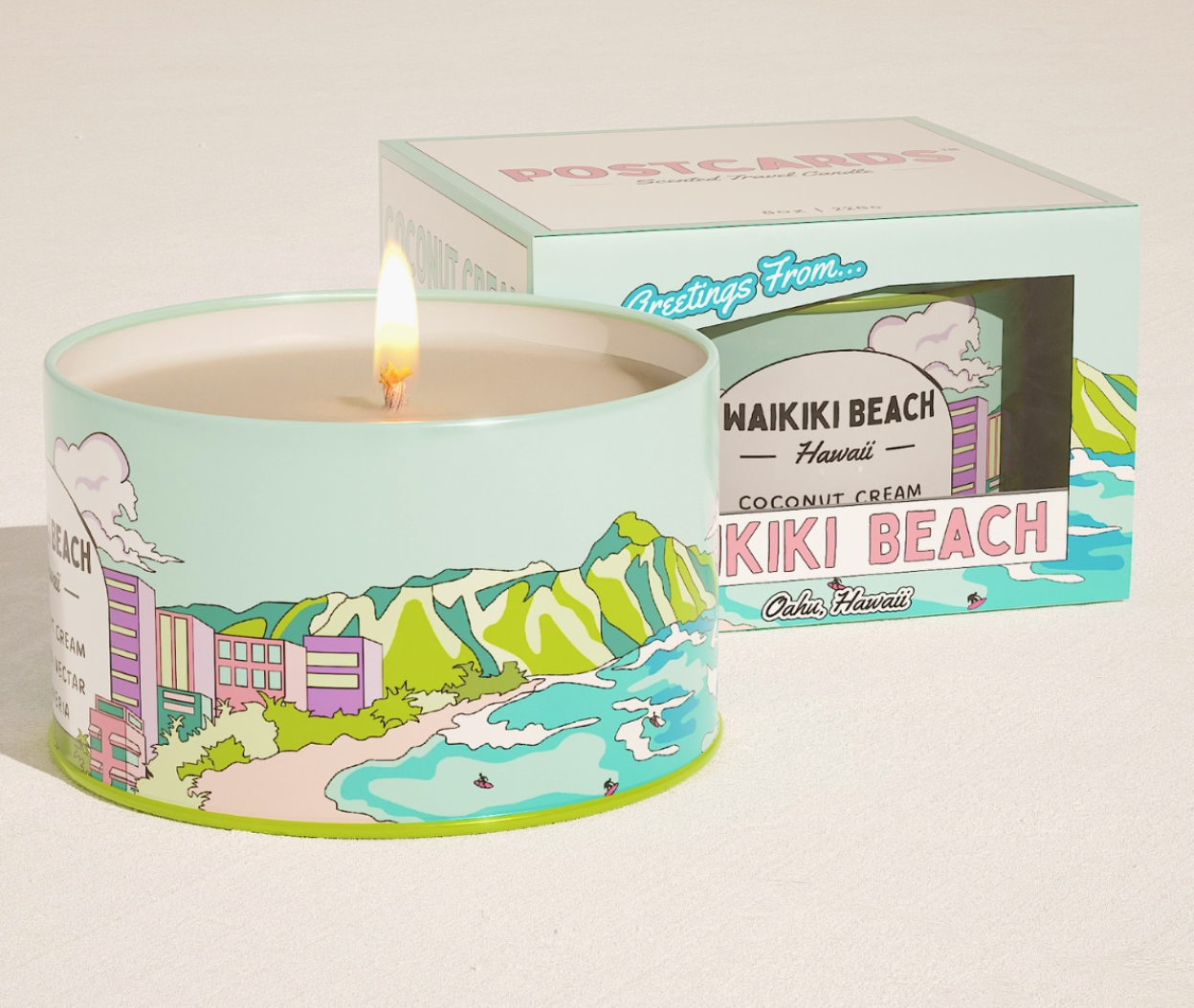 Postcard Travel Candles